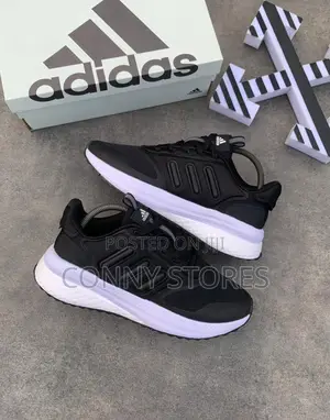 Top Quality Adidas Pureboost Bounce Black and White Sole Sne