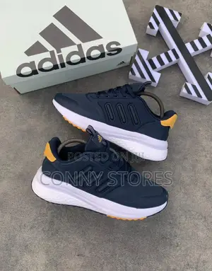 Luxury Adidas Pureboostbounce Blue and White Bottom Sneaker