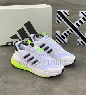Authentic Adidas Pureboost Bounce White Black Neon Sneakers