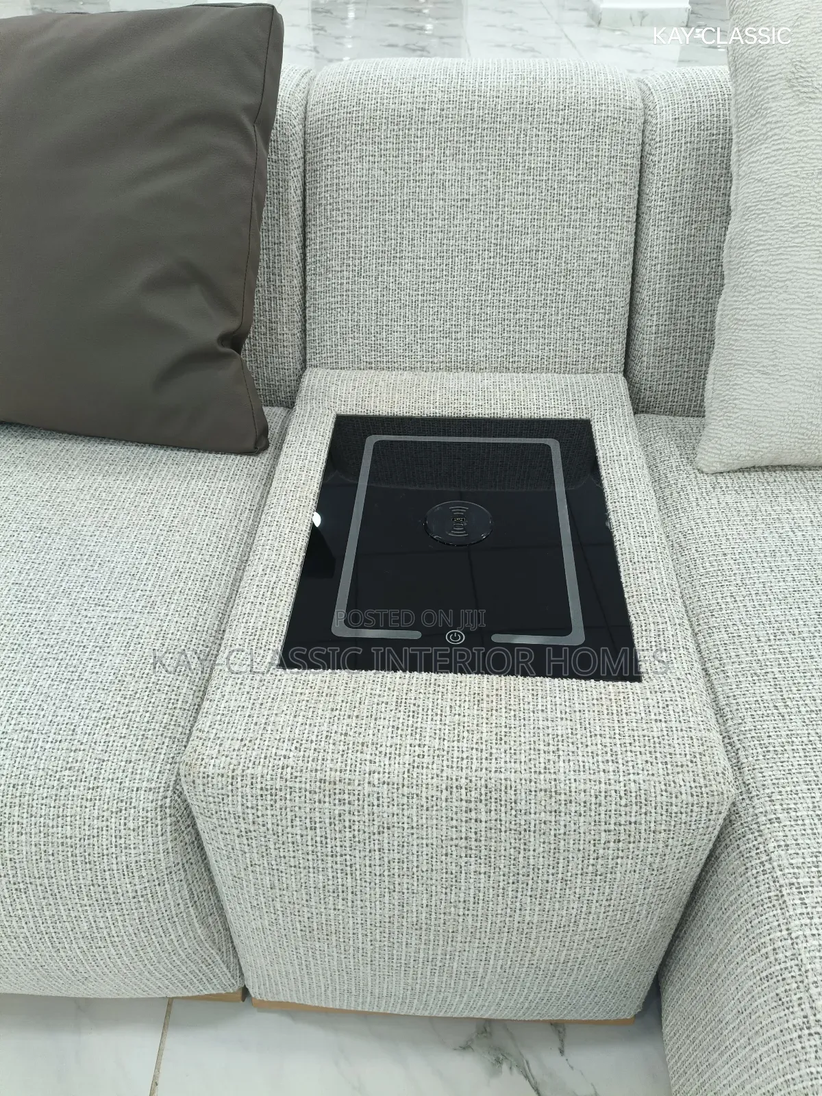 Corner Shape Sofa With Bluetooth Speaker 