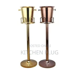 Free Standing Wine Chiller Ice Bucket Rack,
