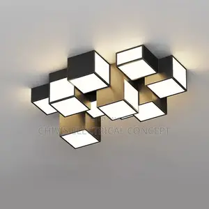 Modern Creative LED Chandelier Light Remote Dimming Living