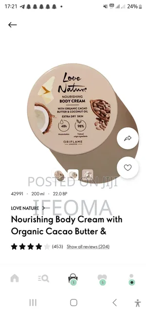 Love Nature Nourishing Cream
