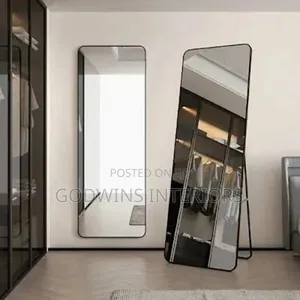Frame Wall/ Standing Mirror_ Black