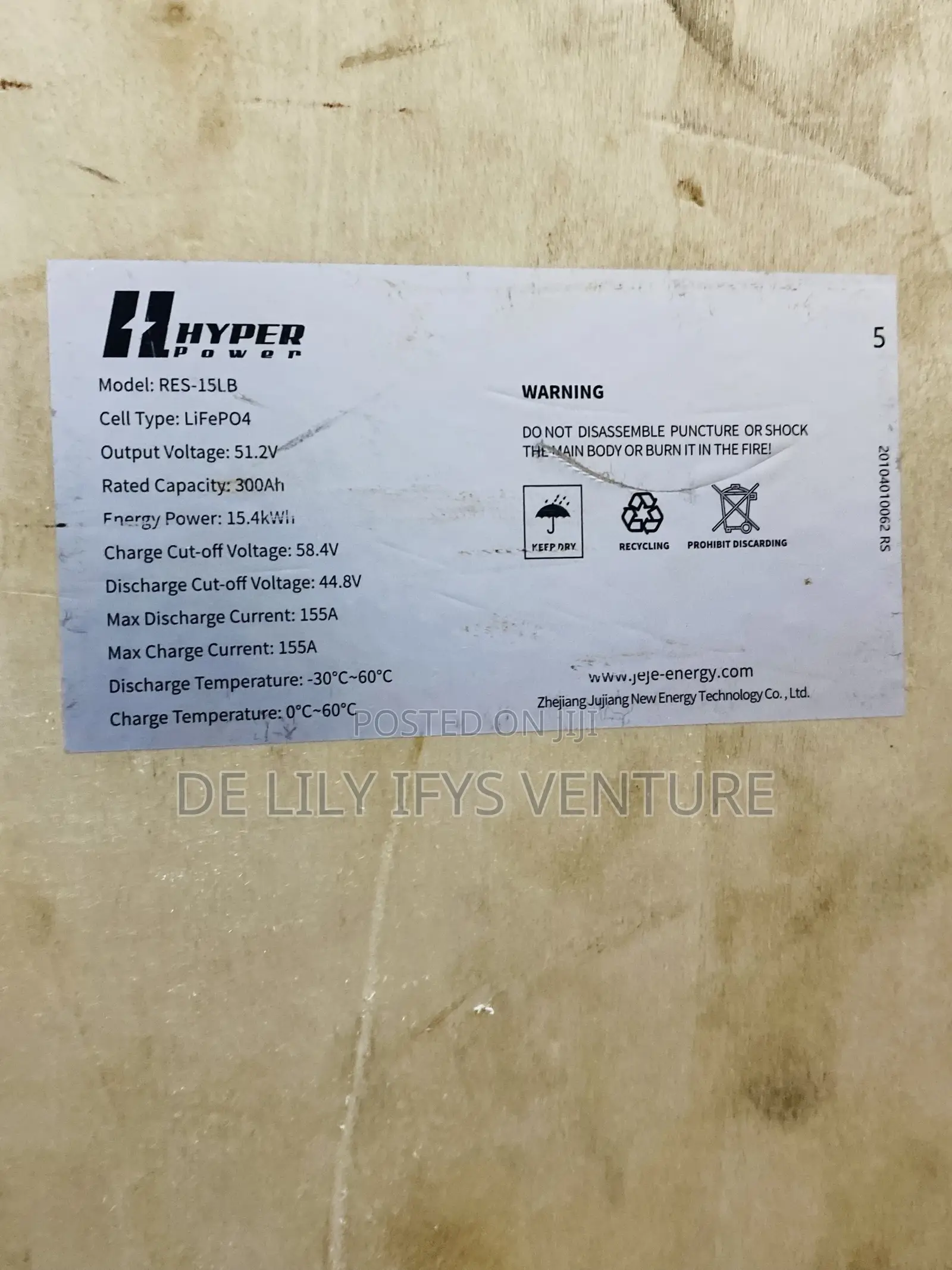 Hyper Power Lithium Battery 15.4kwh 48v