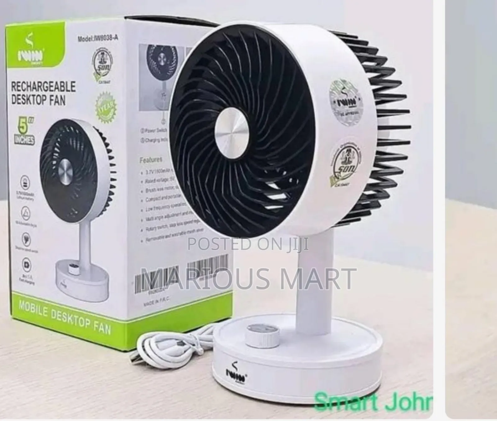 Rechargeable Desktop Fan