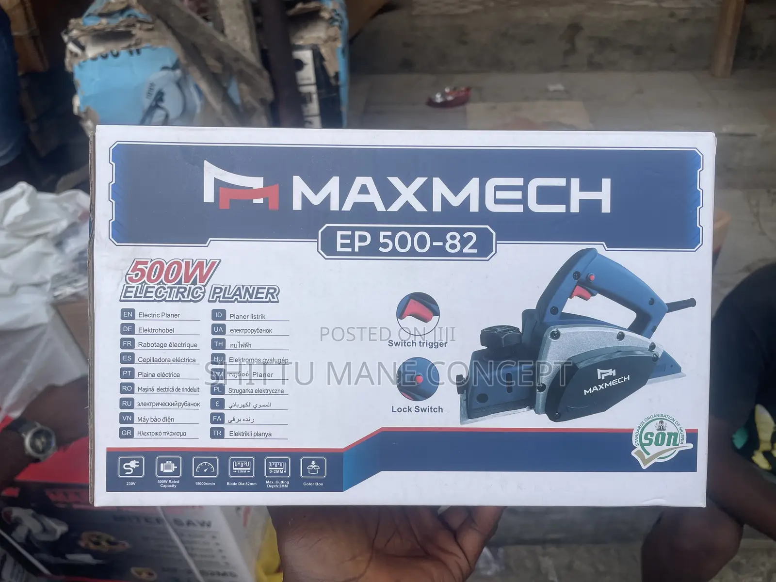 Maxmech Electric Plainer Machine 500watt