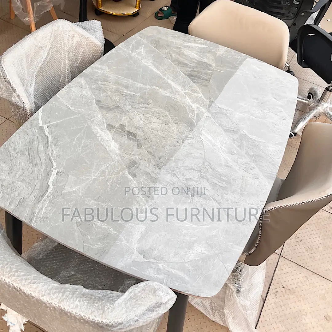 Quality Marble Top Dining Set With 4 Chairs
