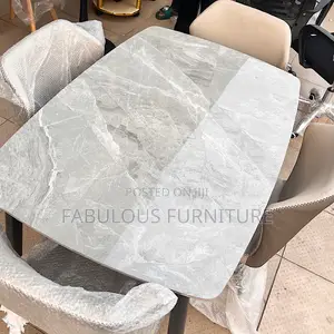 Quality Marble Top Dining Set With 4 Chairs