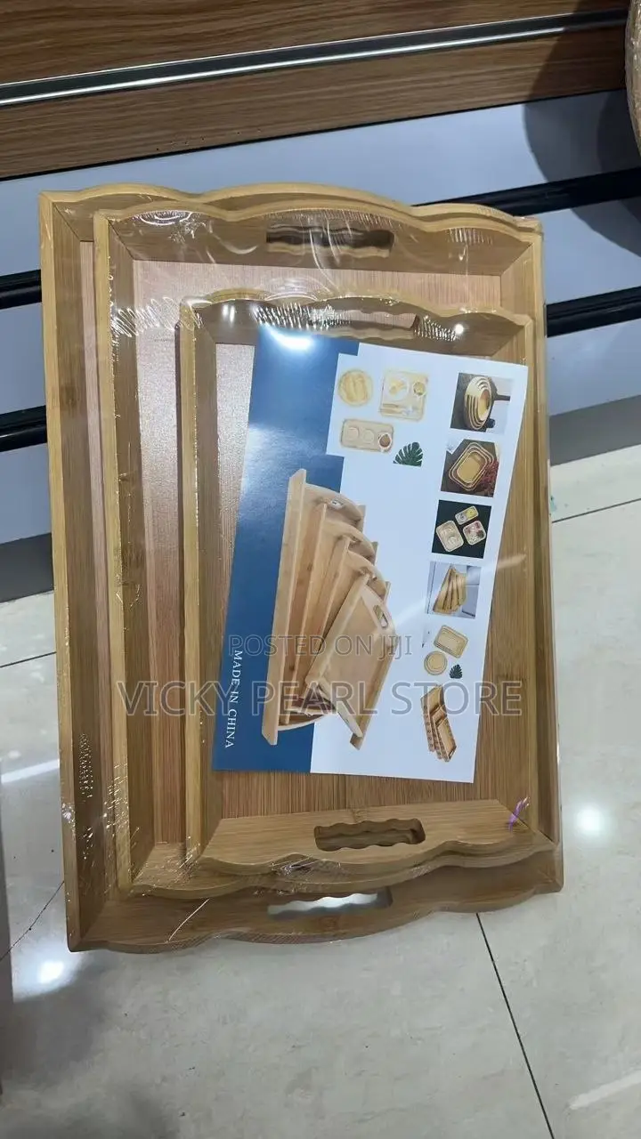 3in1 Rectangle Bamboo Tray
