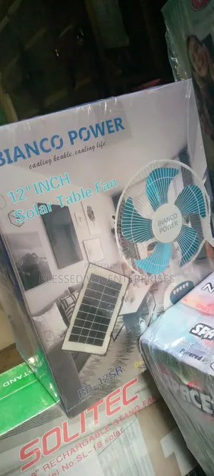 12 Inch Bianco Power Solar Table Fan