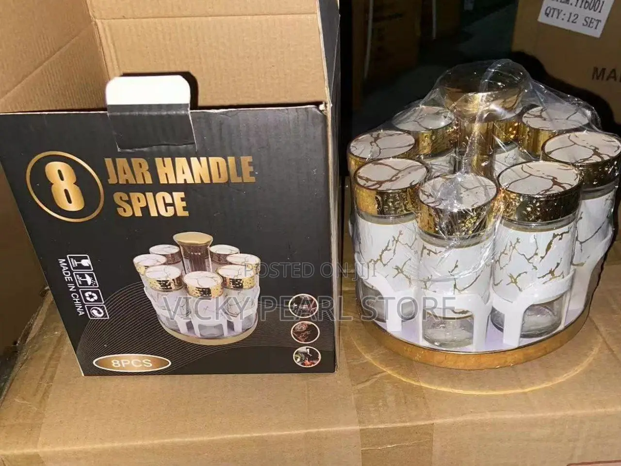 8pcs Ceramic Spice Rack