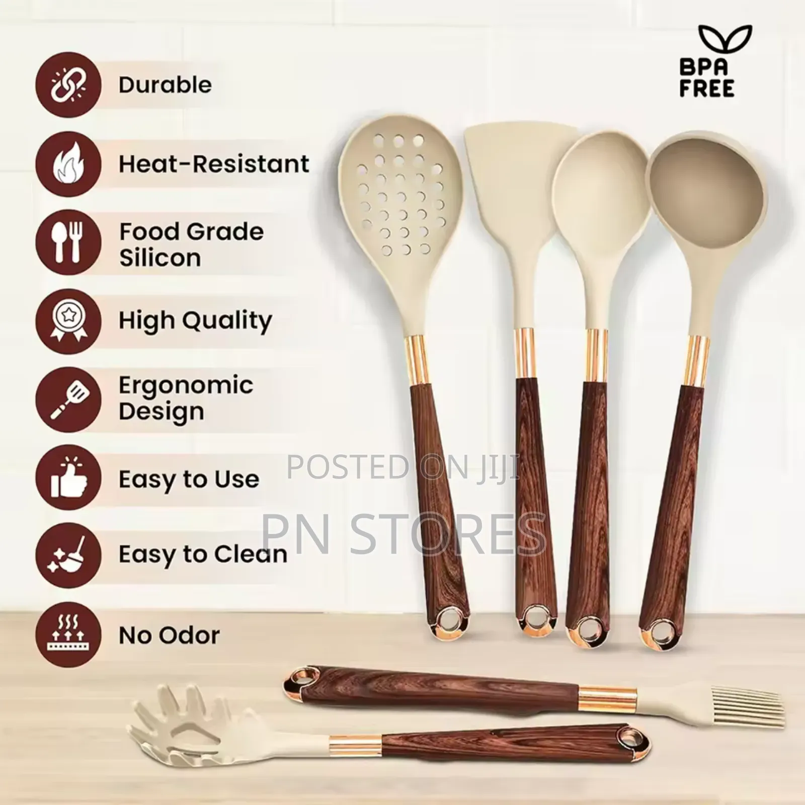 Quality Silicone Kitchen Spoon Set
