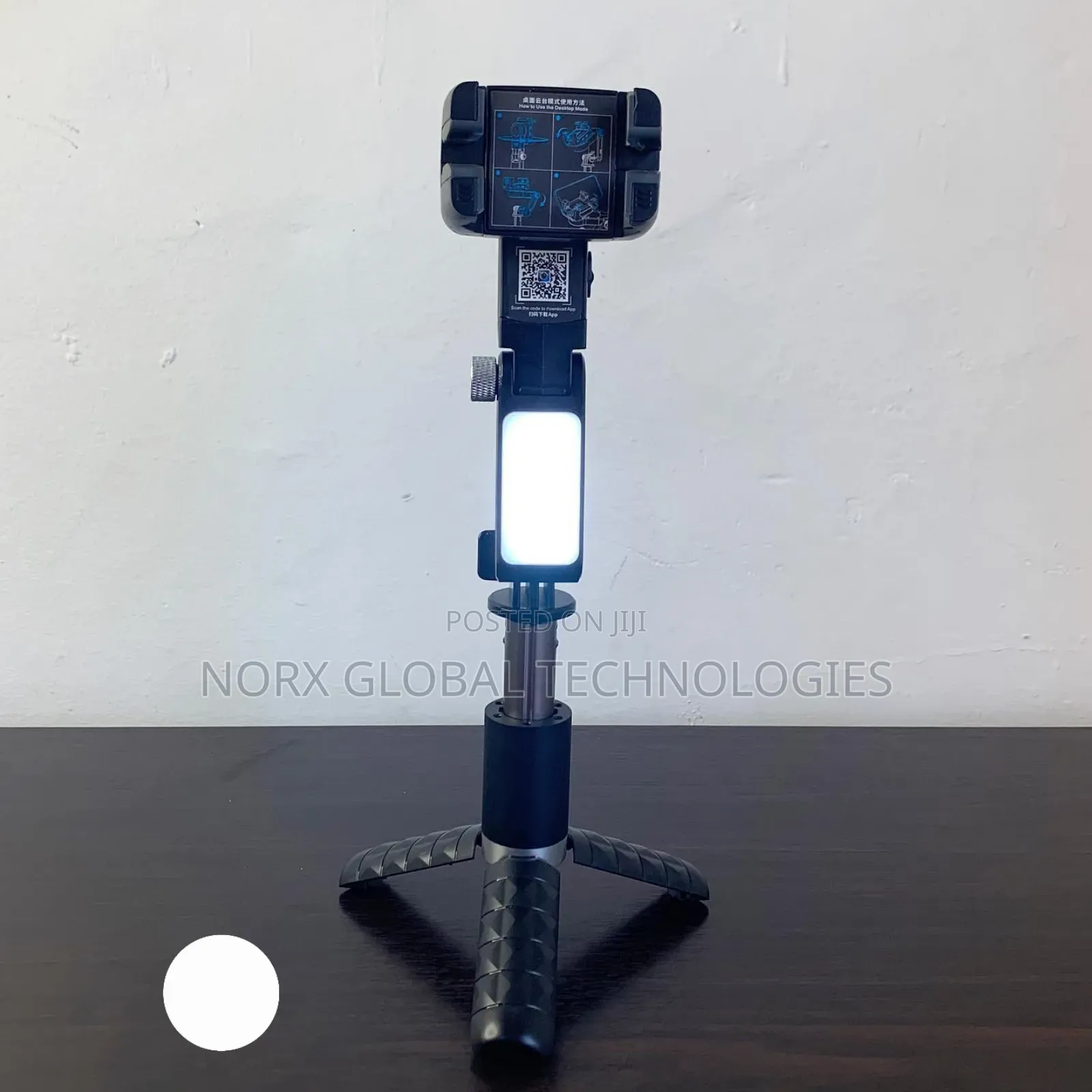 Q18 Desktop Tripod Gimbal Stabilizer With Light
