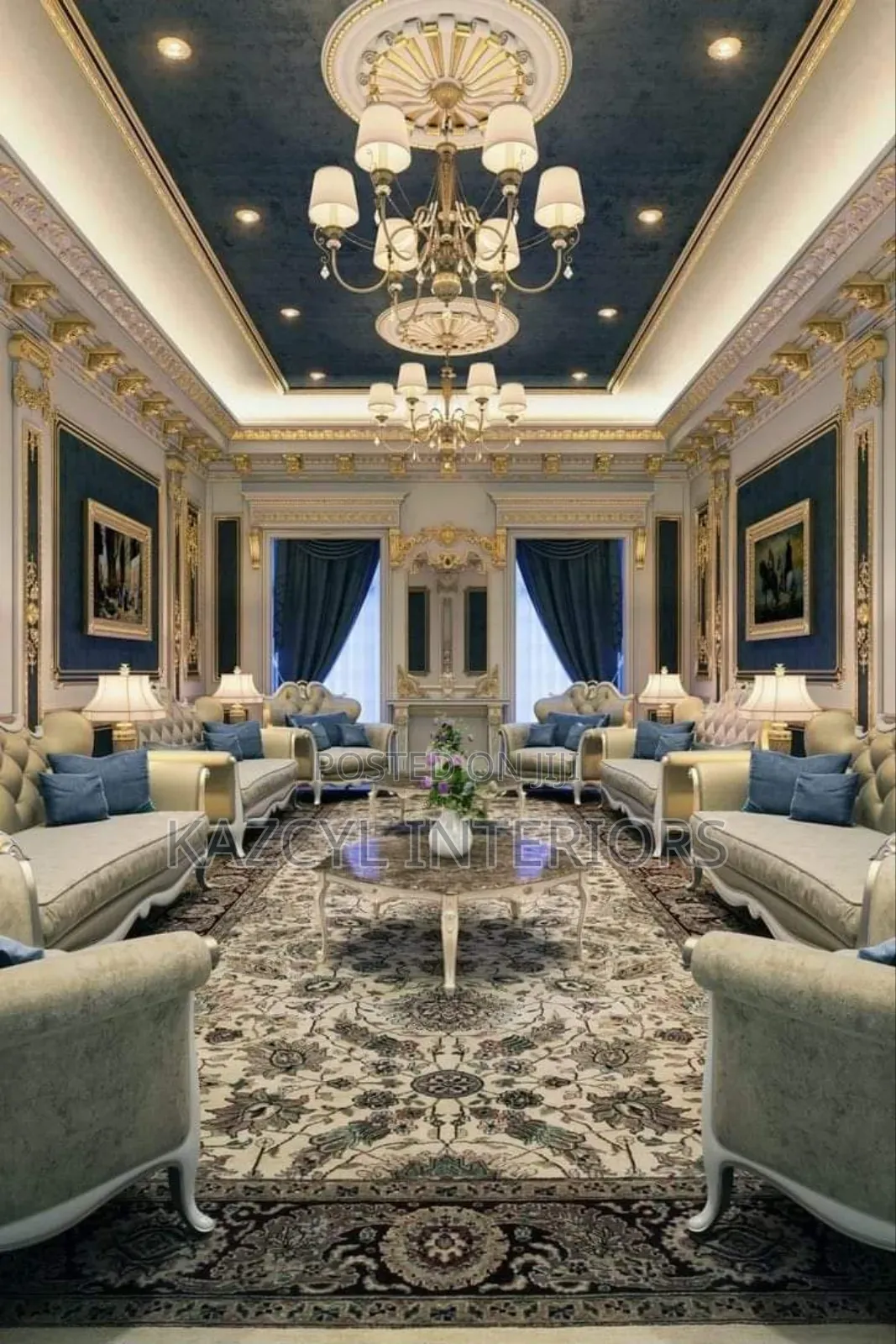 Royal Flowered Pop Ceiling/Wall Concepts