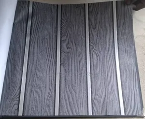 Silver and Grey Fluted-Wallpaper