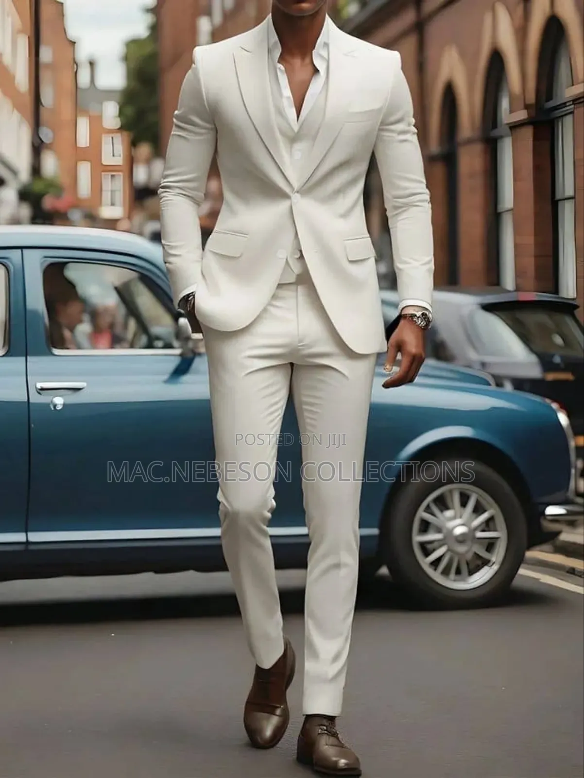 Die Capri White Single Button Suit
