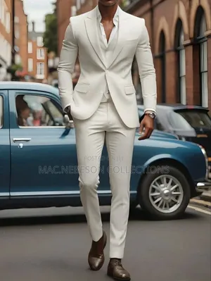 Die Capri White Single Button Suit