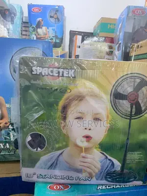 Spacetek 18'' Office Home Standing Fan With 3 Speed Contro