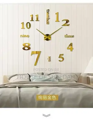 3D Wall Clock DIY Design Decal Large Modern 70cm