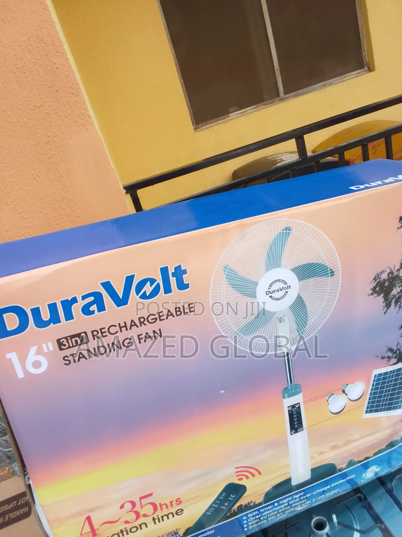 The 3+1 Functionality Duravolt Rechargeable Fan (Drf-3916)