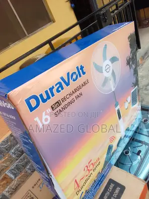 Affordable Duravolt 16" Ac/Dc Rechargeable Fan + Solar Panel