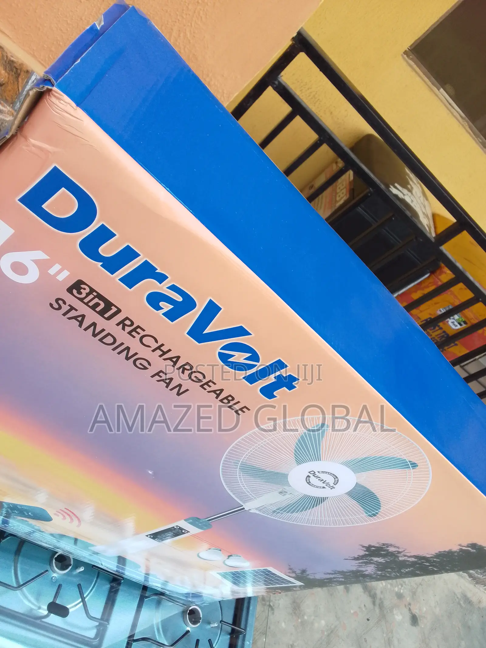 Affordable Duravolt 16" Ac/Dc Rechargeable Fan + Solar Panel