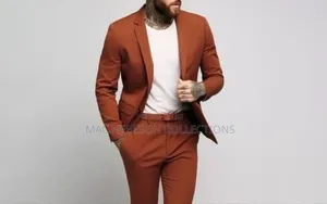 Single Button Burnt Orange Suit