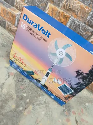 Brand New Duravolt Rechargeable Fan- With Timer + 2 LED Bulb
