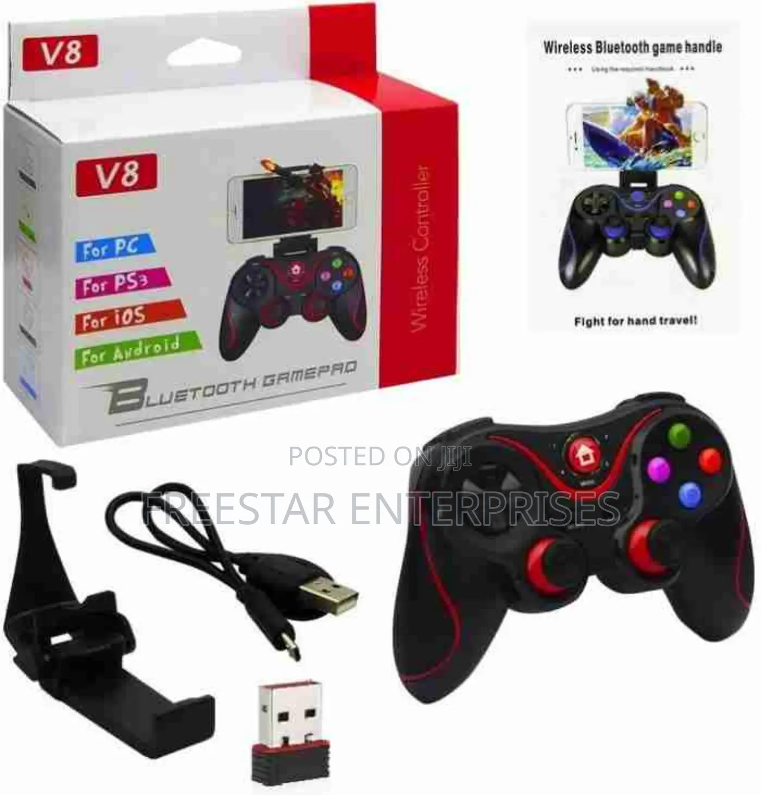 V8 Bluetooth Mobile Game Pad. V8 Wireless Game Controller.