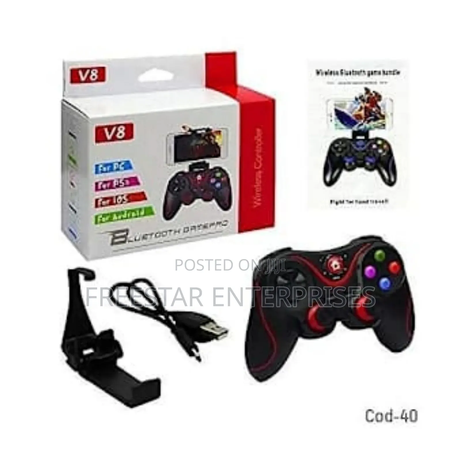 V8 Bluetooth Mobile Game Pad. V8 Wireless Game Controller.