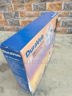 Durable Duravolt 16 Inch Rechargeable Standing Fan -Ac/Dc