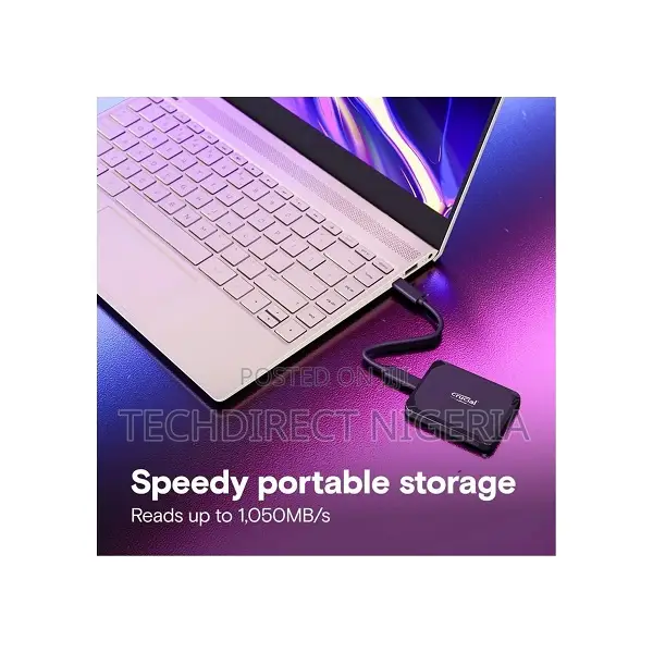 Crucial X9 2TB Portable SSD- Upto 1050mb/Sread -PC and Mac,