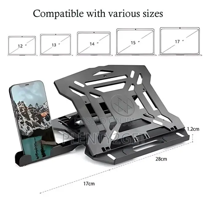 Portable Laptop Stand With Mobile Phone Support 2 in 1