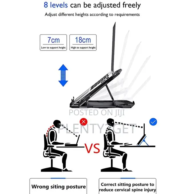 Portable Laptop Stand With Mobile Phone Support 2 in 1