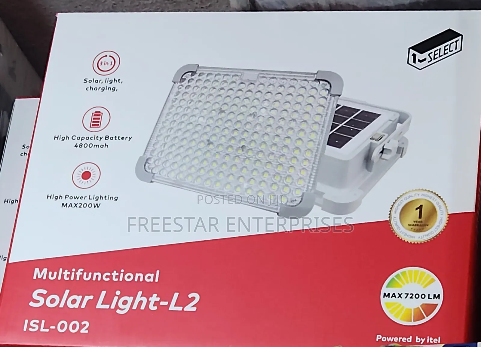 Itel Solar Light. Itel L2 Rechargeable Solar Light.