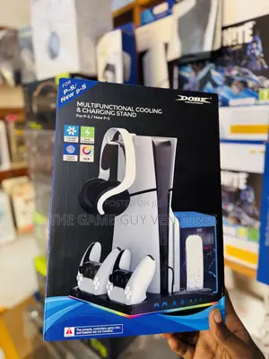 PS5(Slim and PRO) Cooling Stand + RGB Light