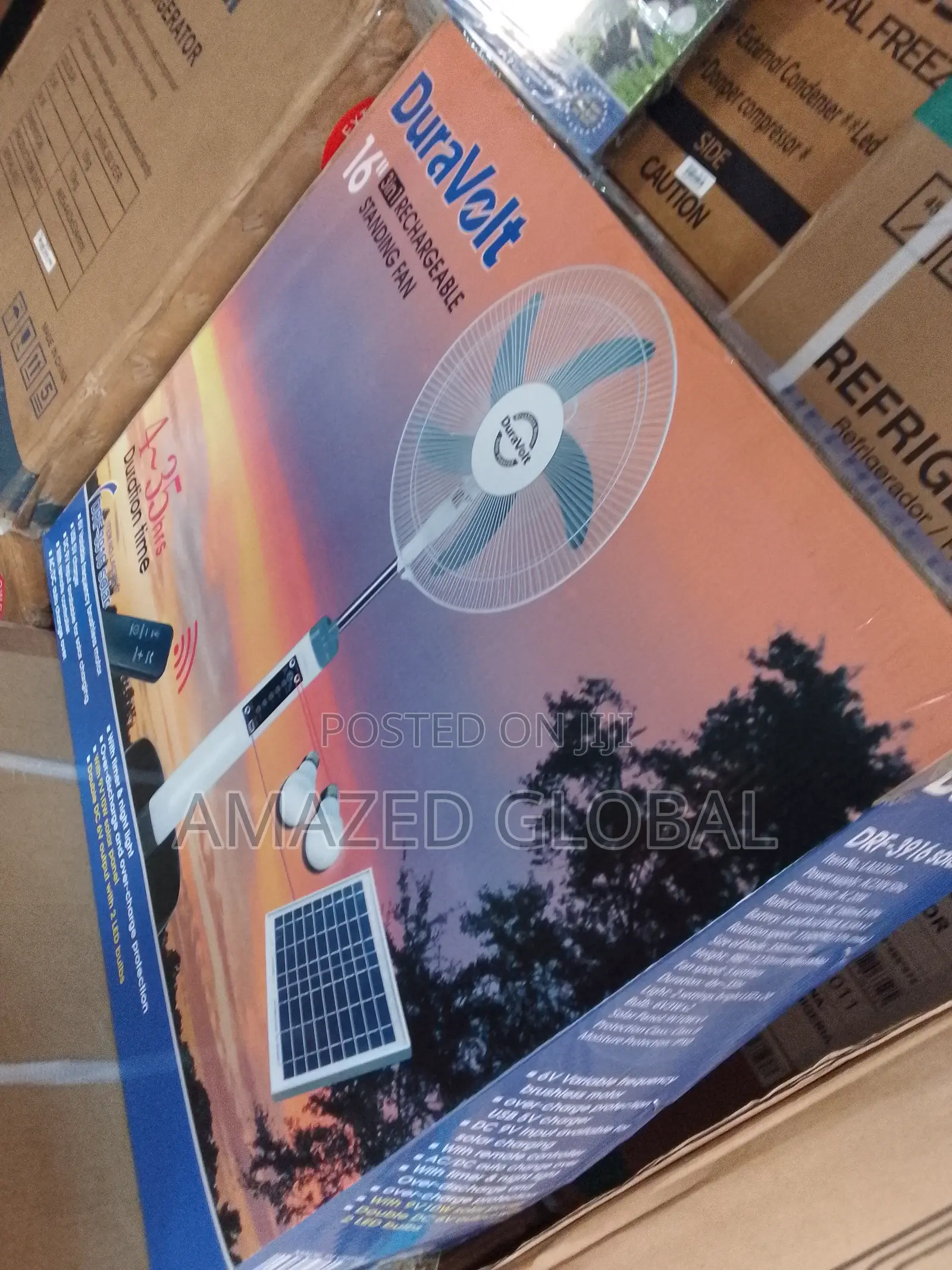 Intntroducing the New Duravolt Solar Panel 16" Standing Fan