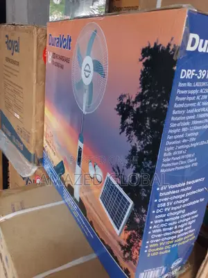 Intntroducing the New Duravolt Solar Panel 16" Standing Fan
