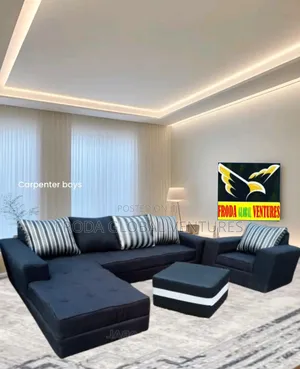 Quality Livingroom Couch. L-Shape Sofa,Single Chair, Table. Any01