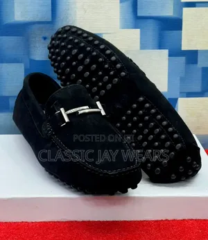 Top Quality Swede Thick Black Loafers for Men