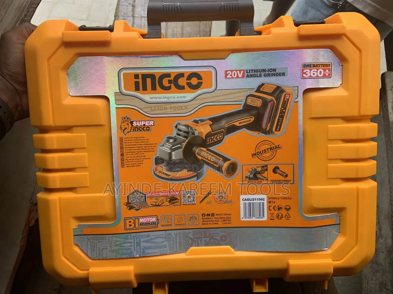 Cordless Angle Grinder 20v (115mm 4-1/2)