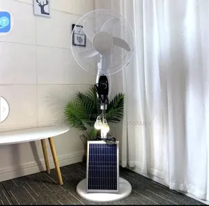 Rechargeable Fan With Solar Panels and Bulbs