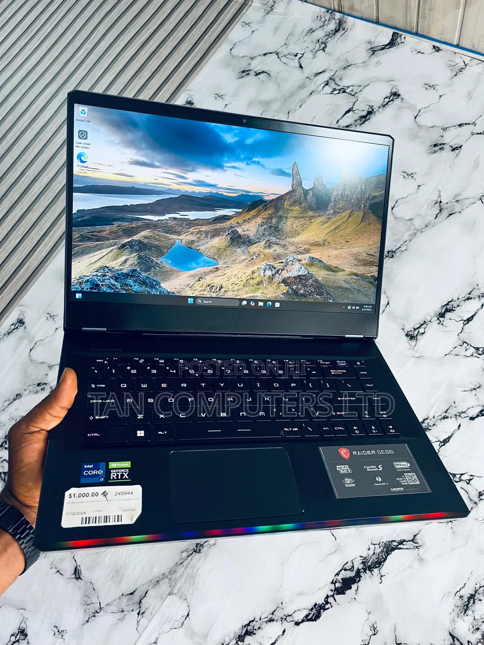 Laptop MSI GE66 Raider 32GB Intel Core i7 SSD 1.5T