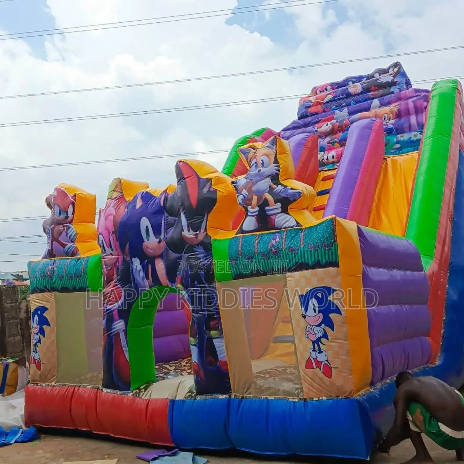 Giant Sonic Slide Bouncing Castle for Rent