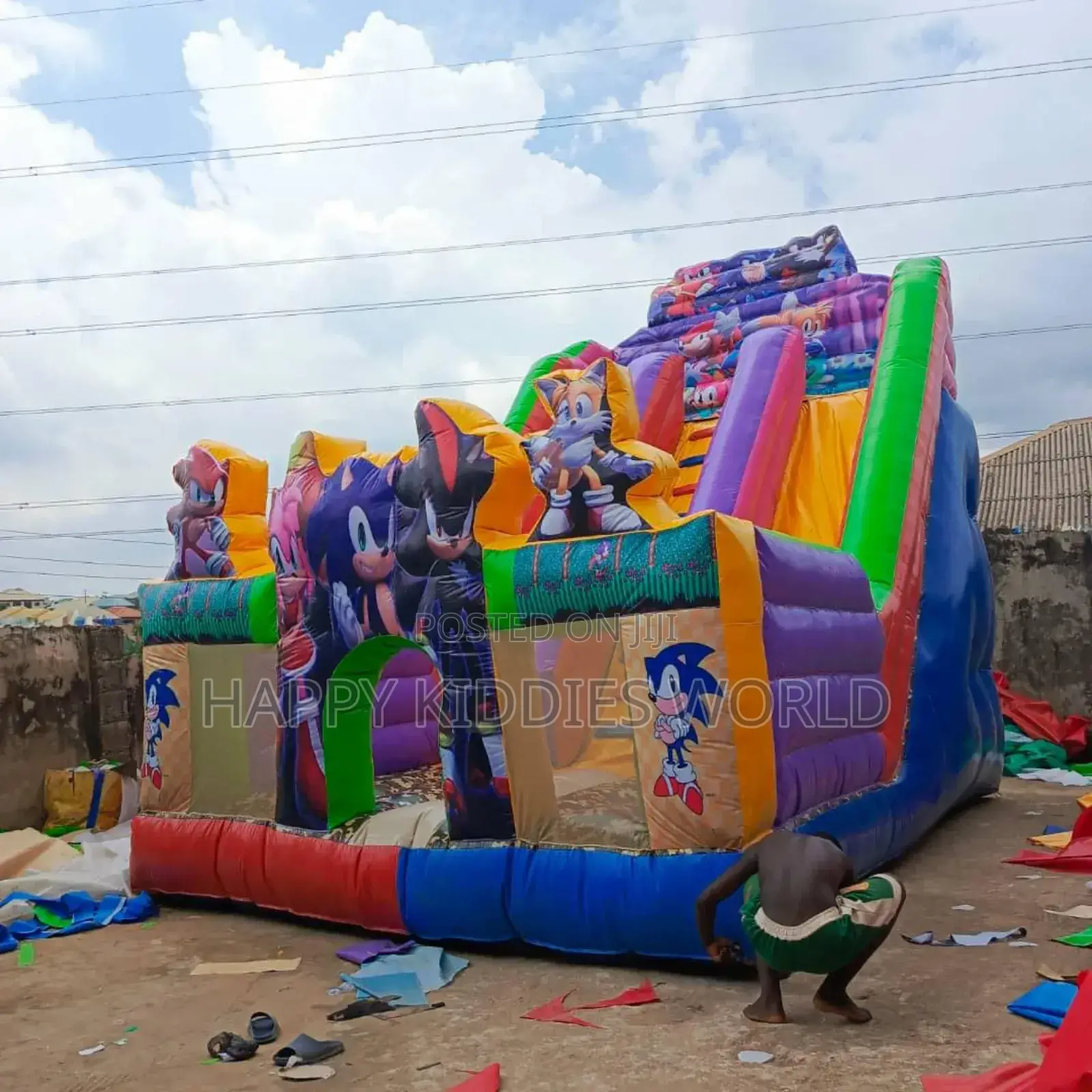 Giant Sonic Slide Bouncing Castle for Rent