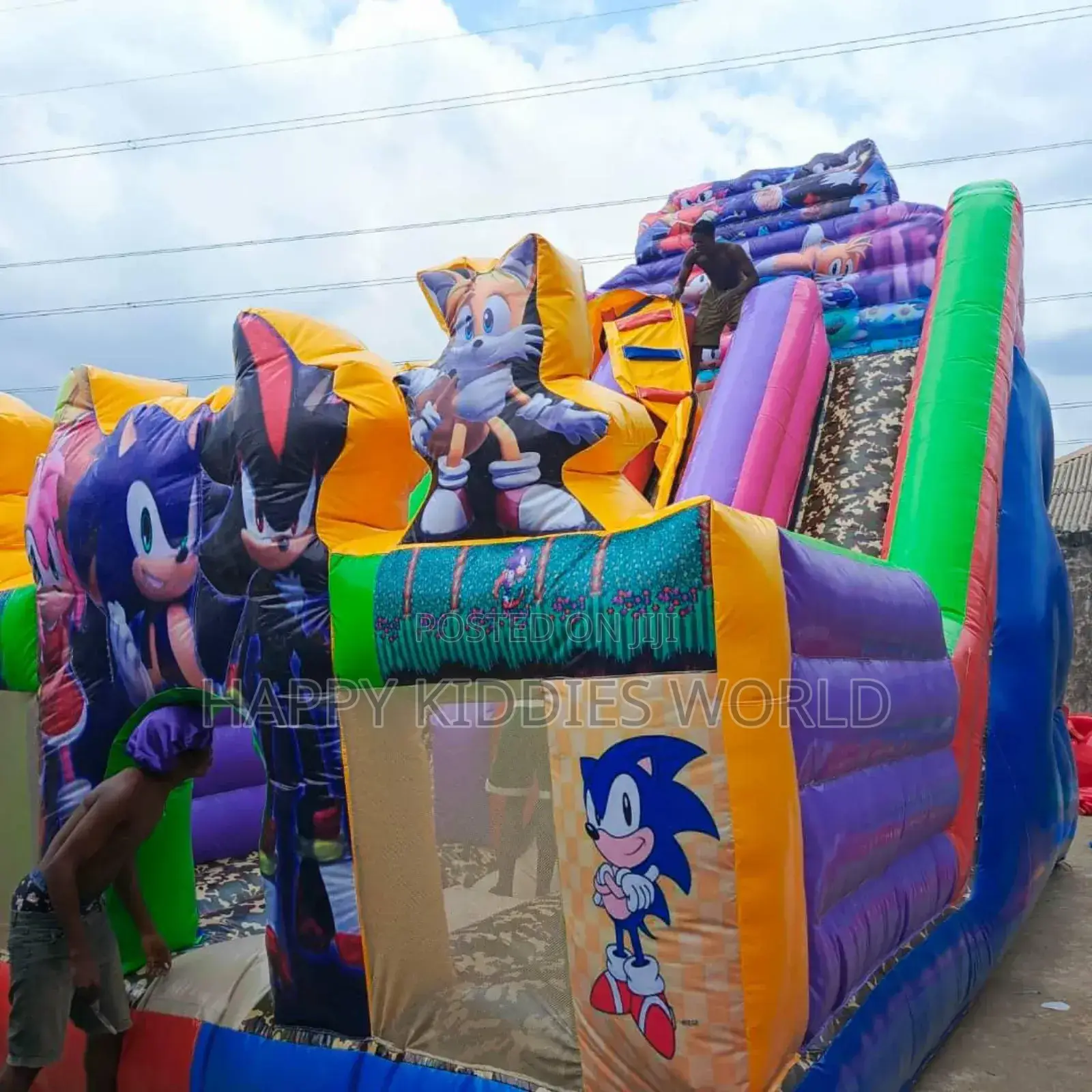 Giant Sonic Slide Bouncing Castle for Rent