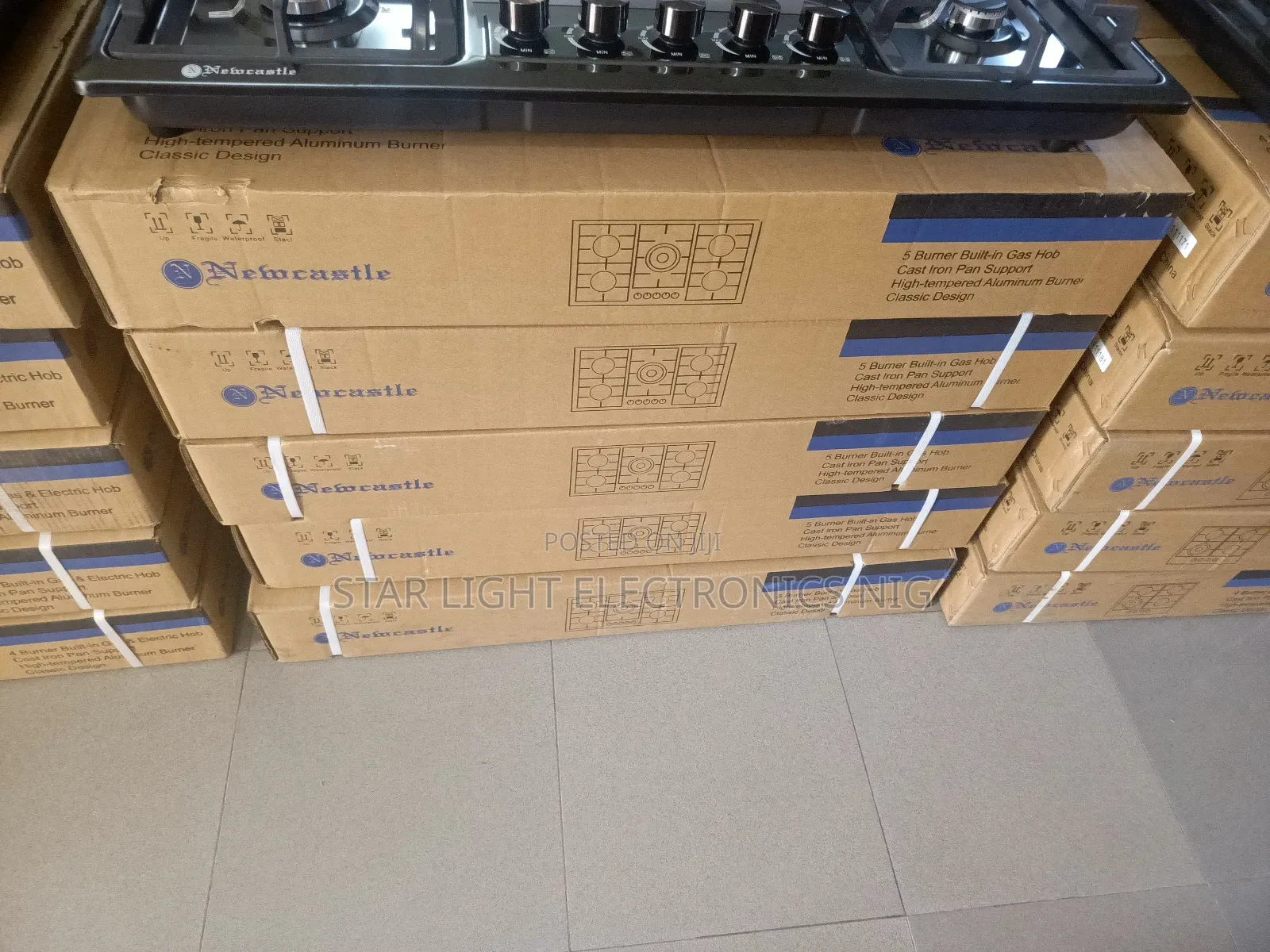5 Burners Hob Black Stainless