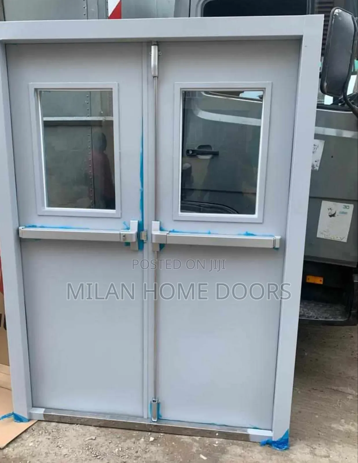 5ft Emergency Fire Exit Security Door With Glass