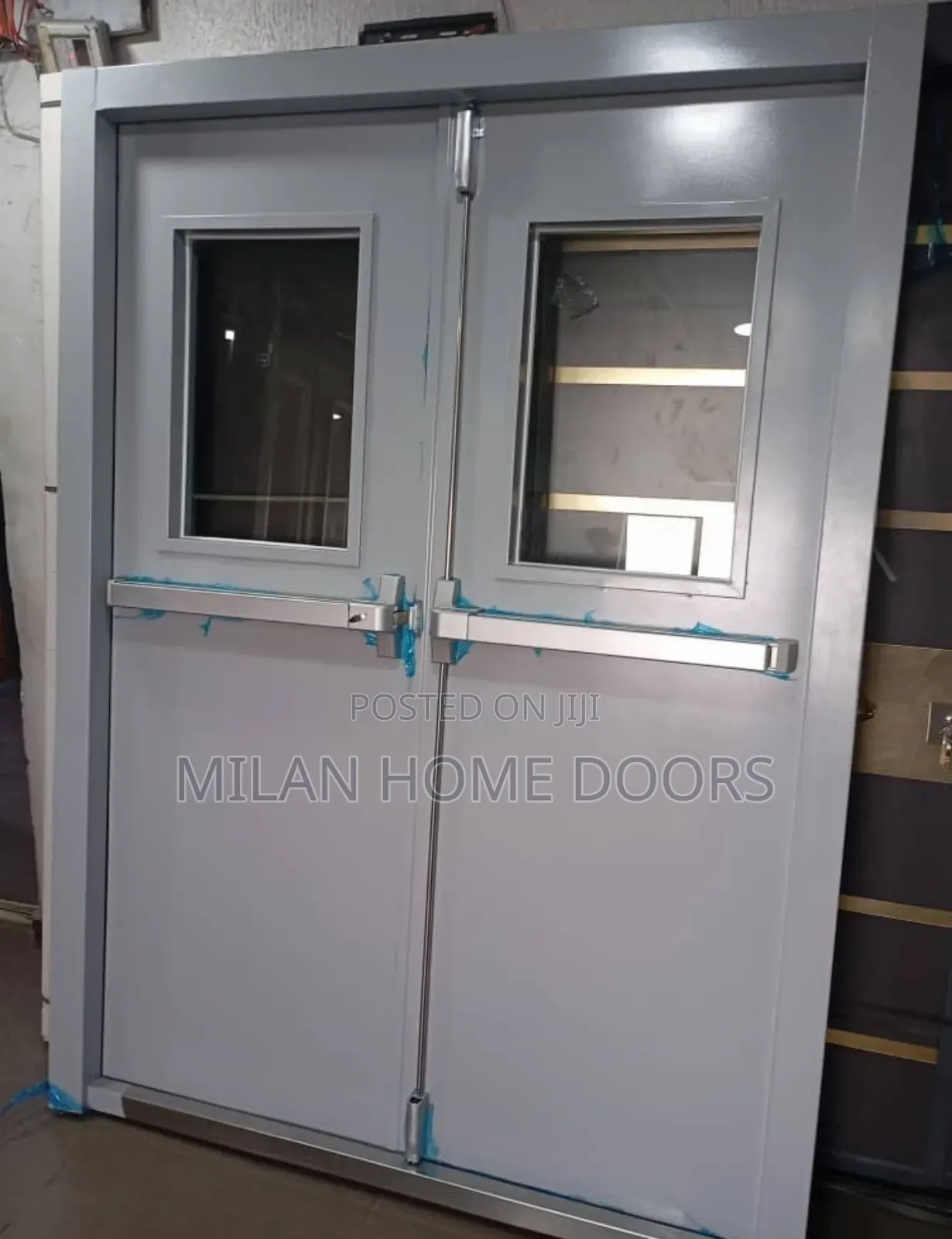 5ft Emergency Fire Exit Security Door With Glass
